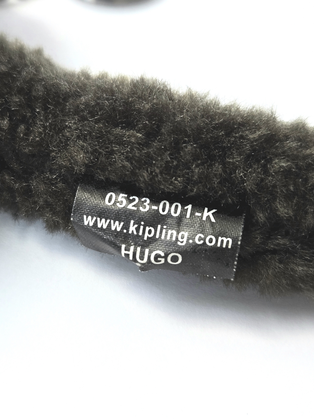Kipling HUGO Fuzzy Monkey Gorilla Keychain Olive Army Green Plush Bag Charm - Picture 6 of 7